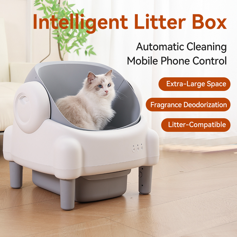 Smart litter box in a clean home